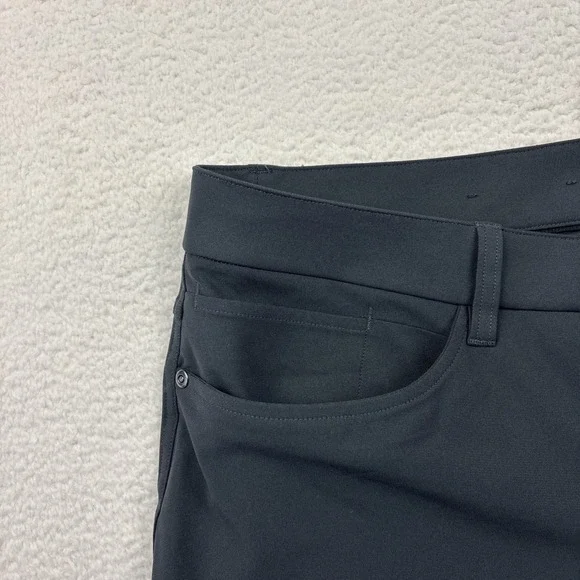 LULULEMON ABC Classic Fit‎ Warpstreme Mens Pants Size 36 Gray 5-Pocket Chino EUC